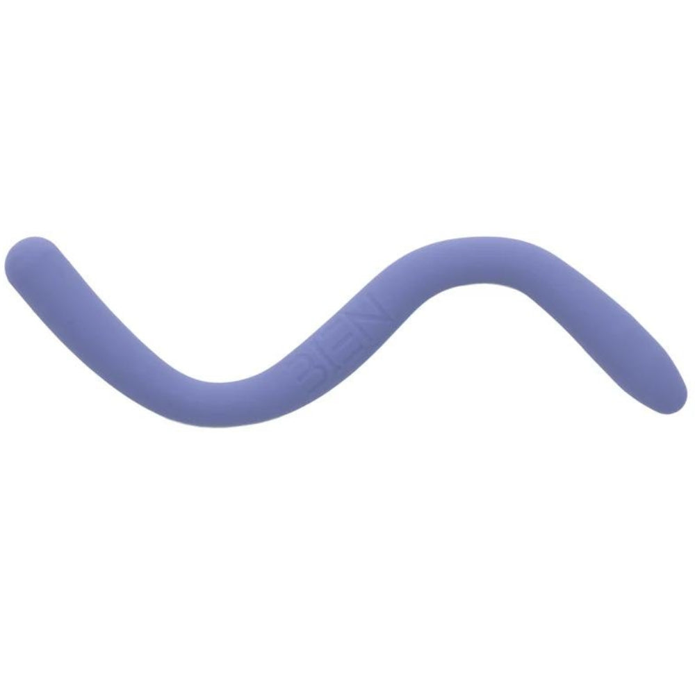 Introducing The Bien Wave - Pelvic Floor Wand by BIEN Australia: a pliable, blue, snake-like toy with rounded ends crafted specifically for pelvic floor muscle training. Its wavy design highlights its flexibility and effectiveness.