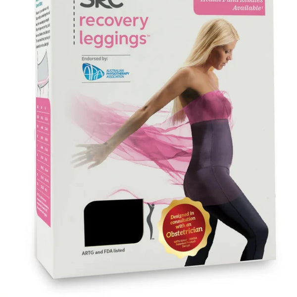 Postpartum compression leggings to support your body after pregnancy, providing comfort, relief, and improved circulation. Endorsed by the Australian Physiotherapy Association - health fund rebates available. 