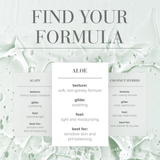 System JO formula comparison: Agape, Aloe and Coconut Hybrid textures and uses.