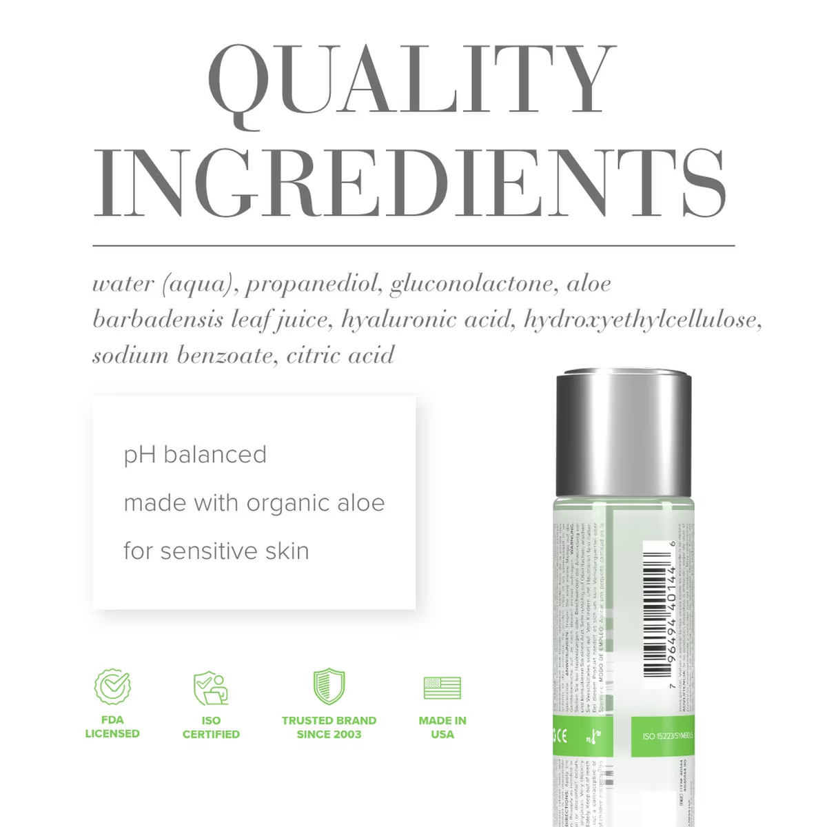 JO Aloe — Aloe Vera Lubricant with Hyaluronic Acid