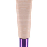 An image of the C-Section Mama Cream by Yung Bod, featuring a beige cosmetic tube with a purple cap. The front of the tube is covered in white text detailing product information, natural ingredients, and usage instructions, highlighting its effectiveness as a scar softening cream.