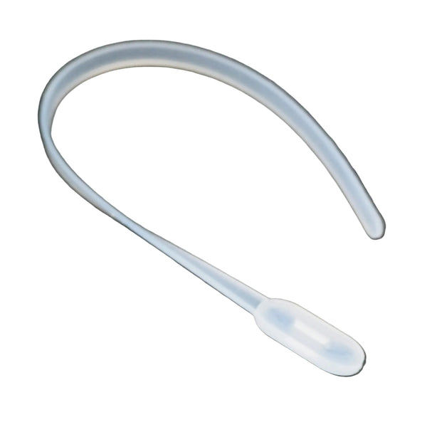 The Contiform Australia Reusable Contiform Pessary is a flexible, white plastic tube with one rounded, closed end and an open opposite end, designed for stress urinary incontinence support. Brand: Contiform.