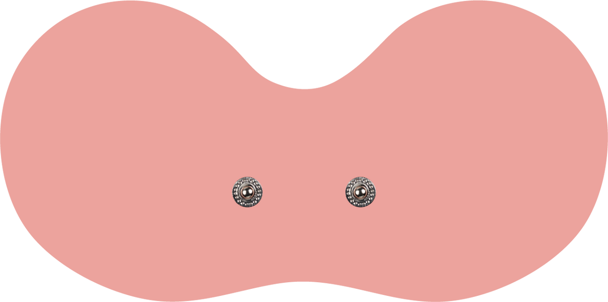 Blush pink butterfly-shaped replacement adhesive pad for the Tap 2.0 wearable device – mid-sized, latex-free