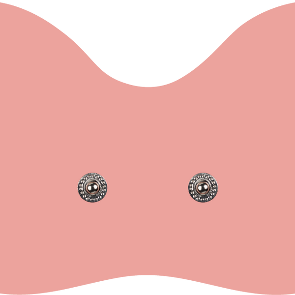 Blush pink butterfly-shaped replacement adhesive pad for the Tap 2.0 wearable device – mid-sized, latex-free