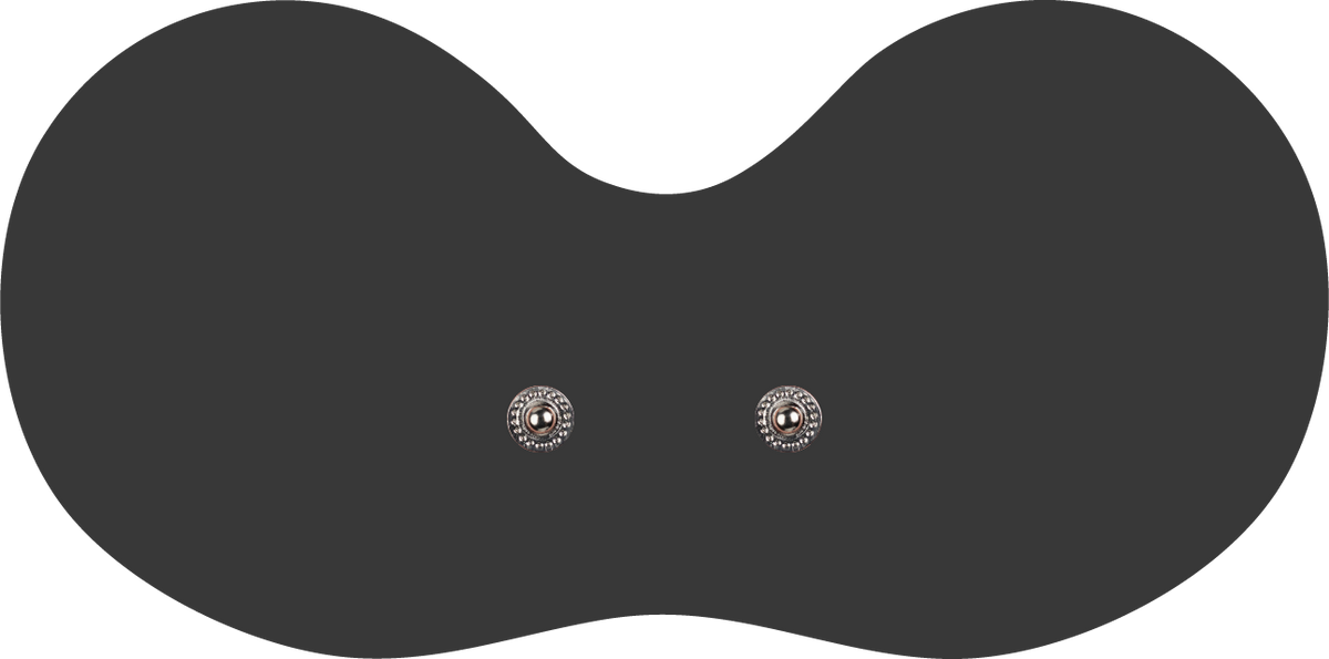 Midnight black butterfly-shaped replacement adhesive pad for the Tap 2.0 wearable device – mid-sized, latex-free
