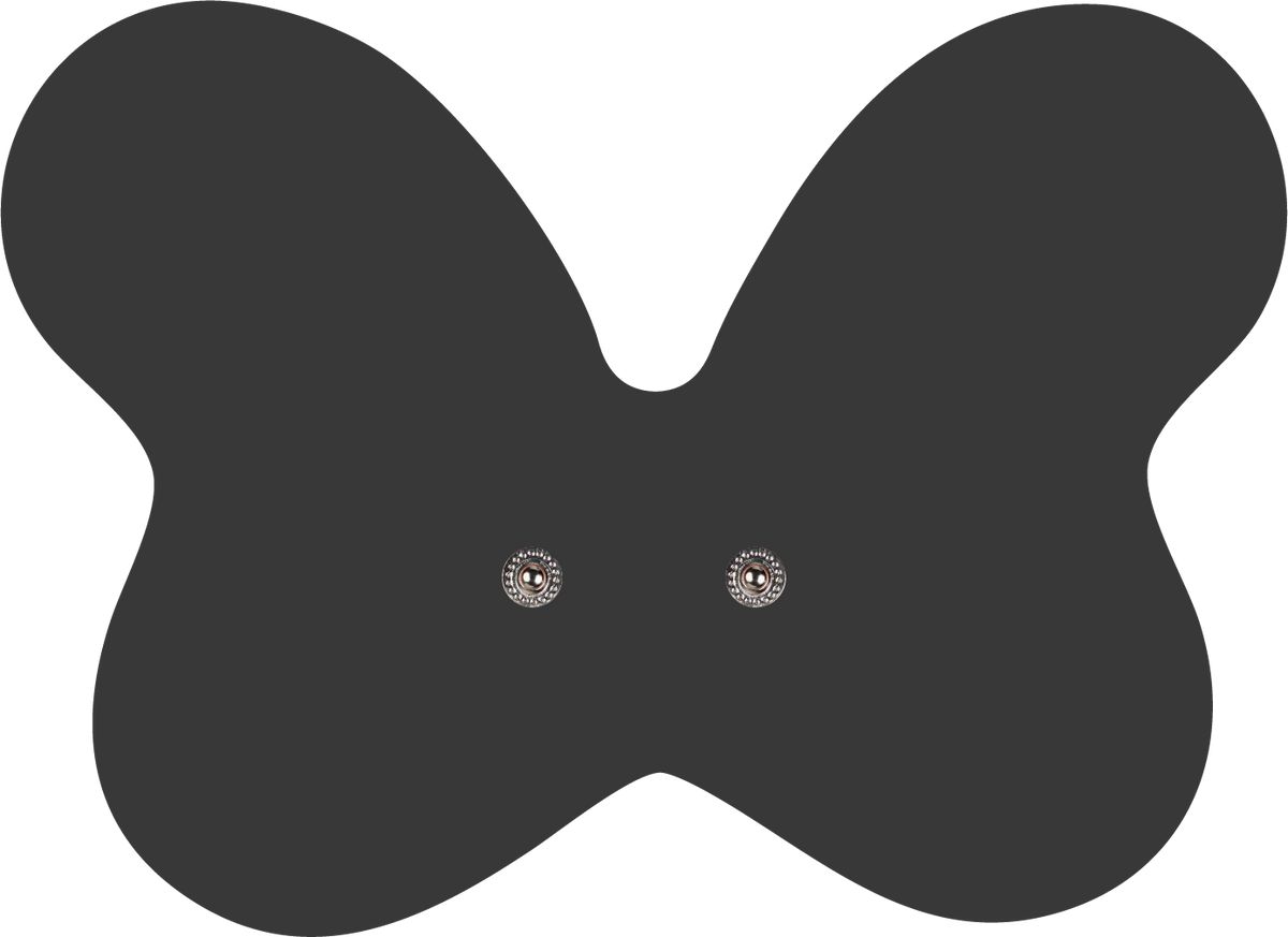 Midnight black XL Butterfly Back Pad – 20cm × 14cm replacement adhesive pad for the Tap 2.0 wearable device, designed for the lower back