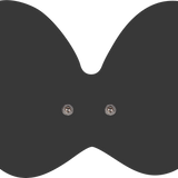 Midnight black XL Butterfly Back Pad – 20cm × 14cm replacement adhesive pad for the Tap 2.0 wearable device, designed for the lower back