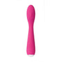 The Svakom Iris Slim Semi-Flexible G-Spot Vibrator is a pink silicone vibrator with a rounded tip and single-button handle, designed for intimate use and to help soothe pelvic pain or endometriosis discomfort.