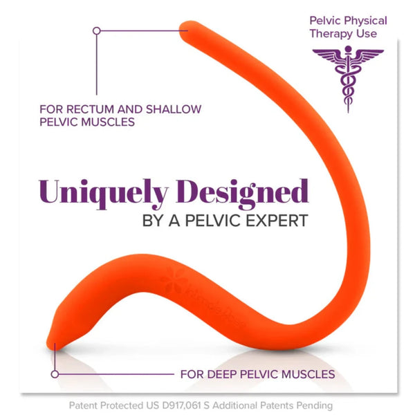 The Intimate Rose Bendable Pelvic Wand, crafted by a pelvic expert, is presented as an effective solution for pelvic pain relief. It is specifically designed for use with rectum, shallow, and deep pelvic muscles and is valued for its comprehensive application in pelvic floor therapy.