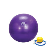 A purple exercise ball used to assist in labour and delivery