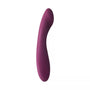 The Svakom Amy 2 is a burgundy, curved G-spot vibrator made from body-safe silicone with a smooth surface and ergonomic design, photographed against a plain white background.