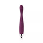 The Svakom Cici Slim Flexible G-Spot Vibrator by Svakom features a purple silicone body, textured surface, rounded tip, and metallic silver base for targeted pelvic pain relief. Shown against a plain white background.