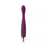 The Svakom Cici — Slim Flexible G-Spot Vibrator by Svakom is a body-safe silicone vibrator in purple, featuring a textured surface and silver-colored base, displayed upright on a white background.