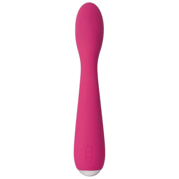 The Svakom Iris Slim Semi-Flexible G-Spot Vibrator features a smooth, rounded tip, slim handle, matte silicone finish, and simple controls—perfect for gentle relief from pelvic pain or endometriosis discomfort.